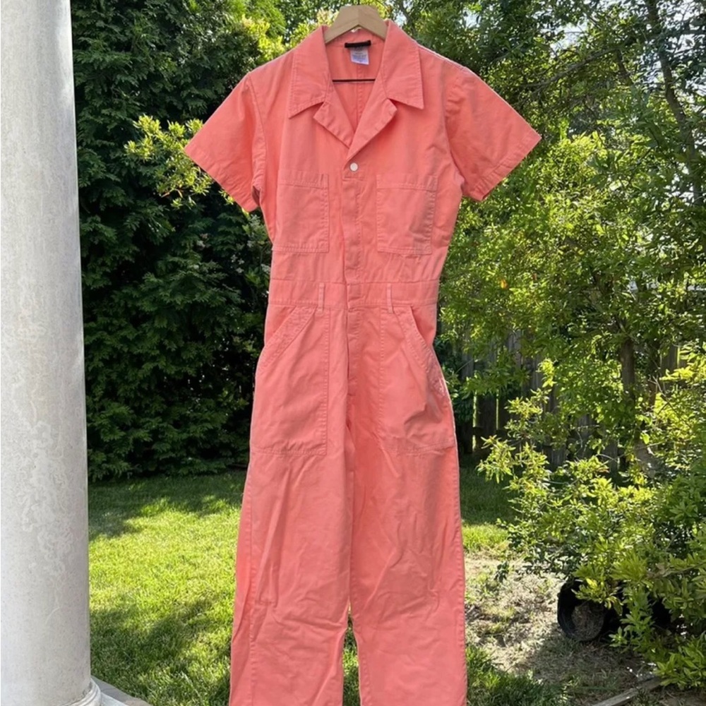 Big Bud Press Flamingo Pink Short Sleeve Jumpsuit Size M.
